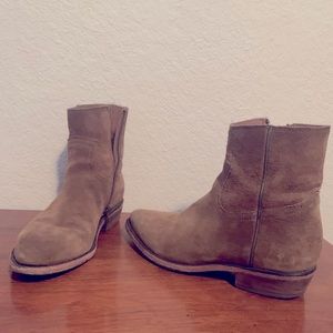 Frye Western Suede Ankle Boots